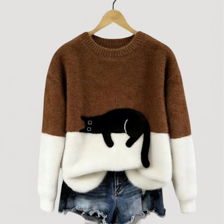 Cat Motif Knit Jumper, Lily & Sam, image 7