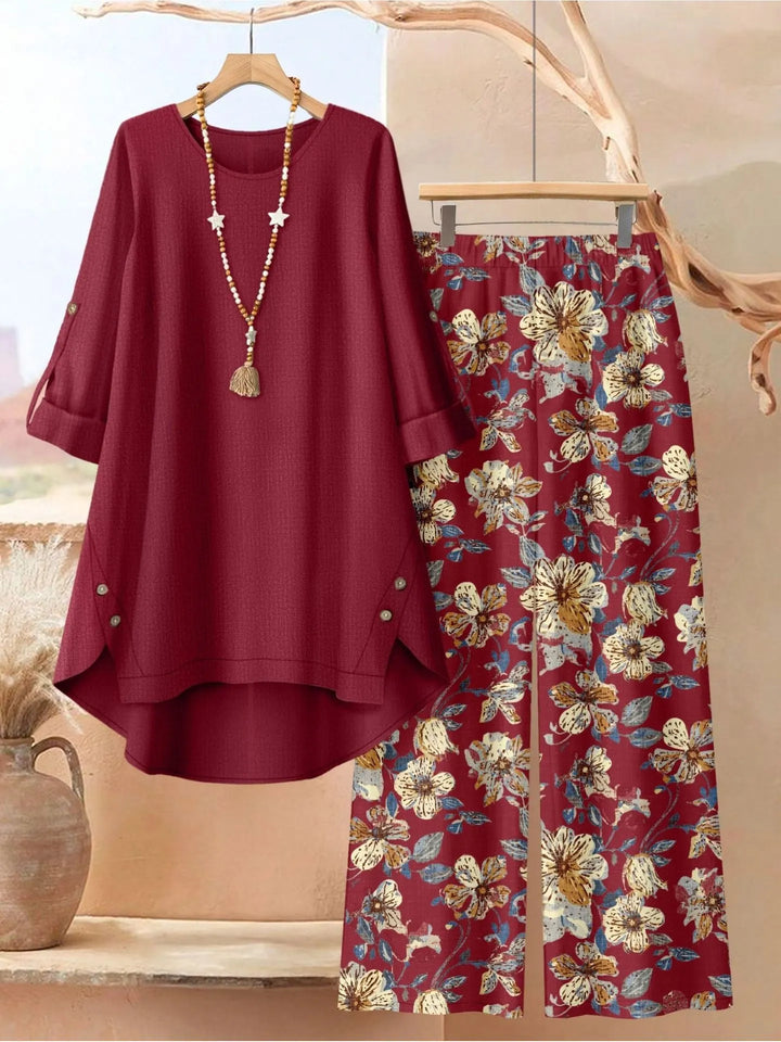 Breezy Layered Tunic & Wide Leg Trousers Set, Lily & Sam, image 10