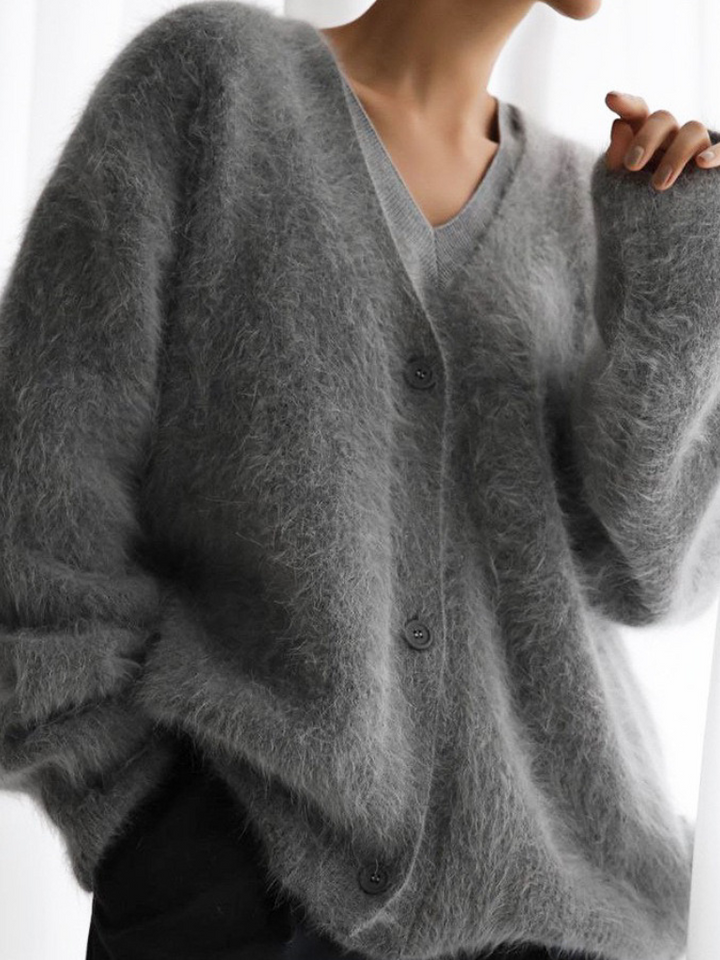 Celeste Luxe Fuzzy Cardigan, Lily & Sam, image 4
