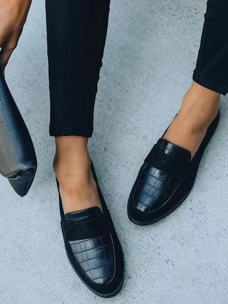 Ava Croc Detail Loafers, Lily & Sam, image 1