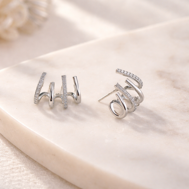 Spiral Ear Cuff Earrings, Lily & Sam, image 2