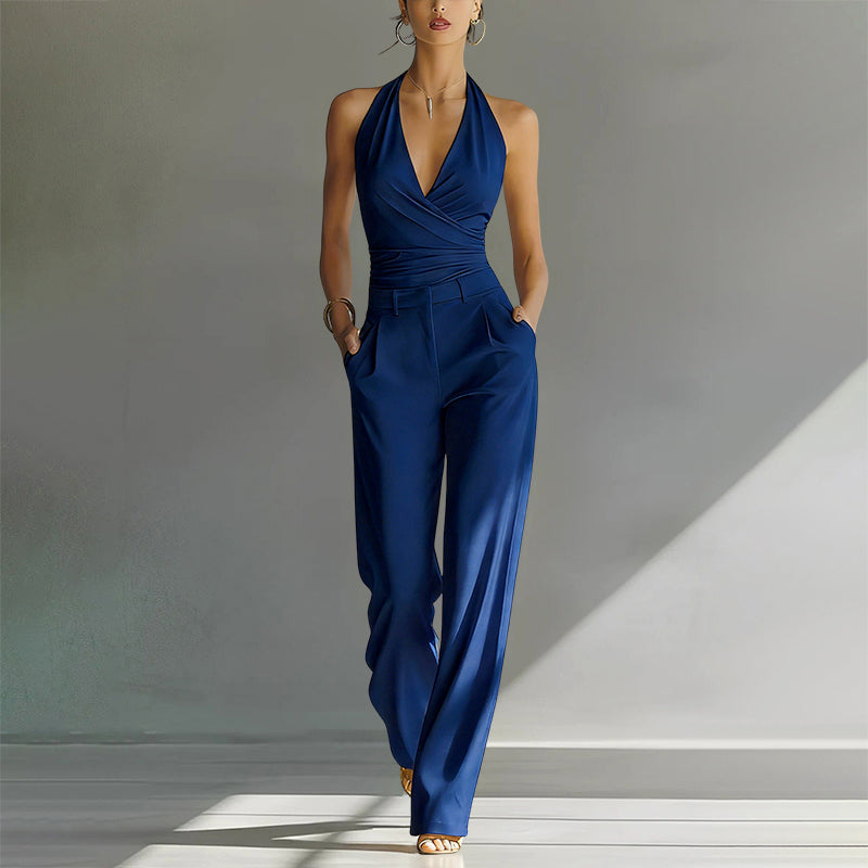 Women's Halter Top and Wide Leg Trousers Set, Lily & Sam, image 2