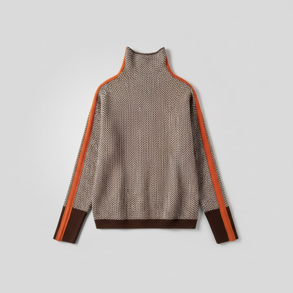 Turtleneck with Contrasting Stripes, Lily & Sam, image 2