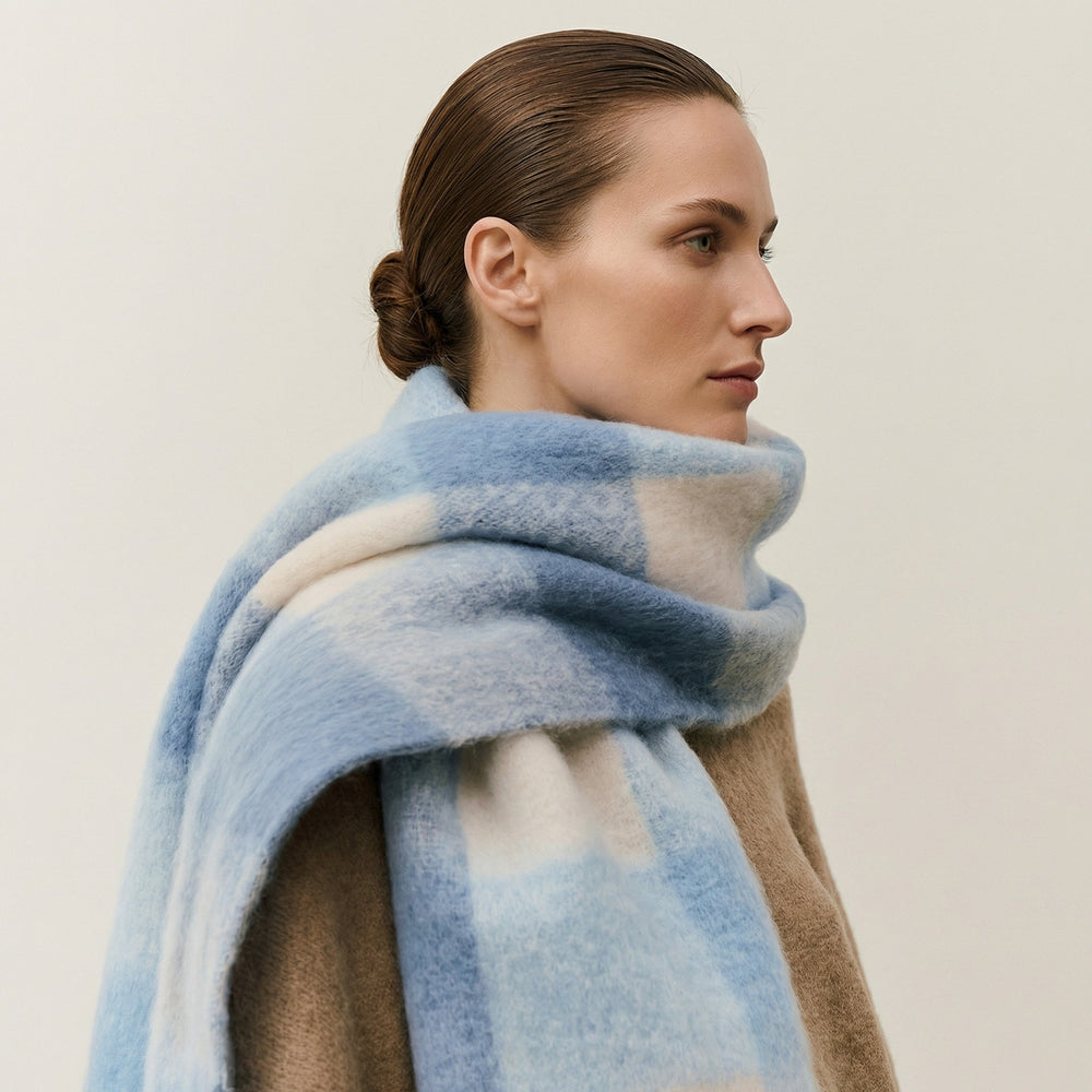 Large Winter Scarf with Fringes, Lily & Sam, image 2