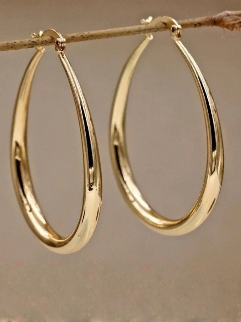 Chelsea Vintage Gold Earrings, Lily & Sam, image 1