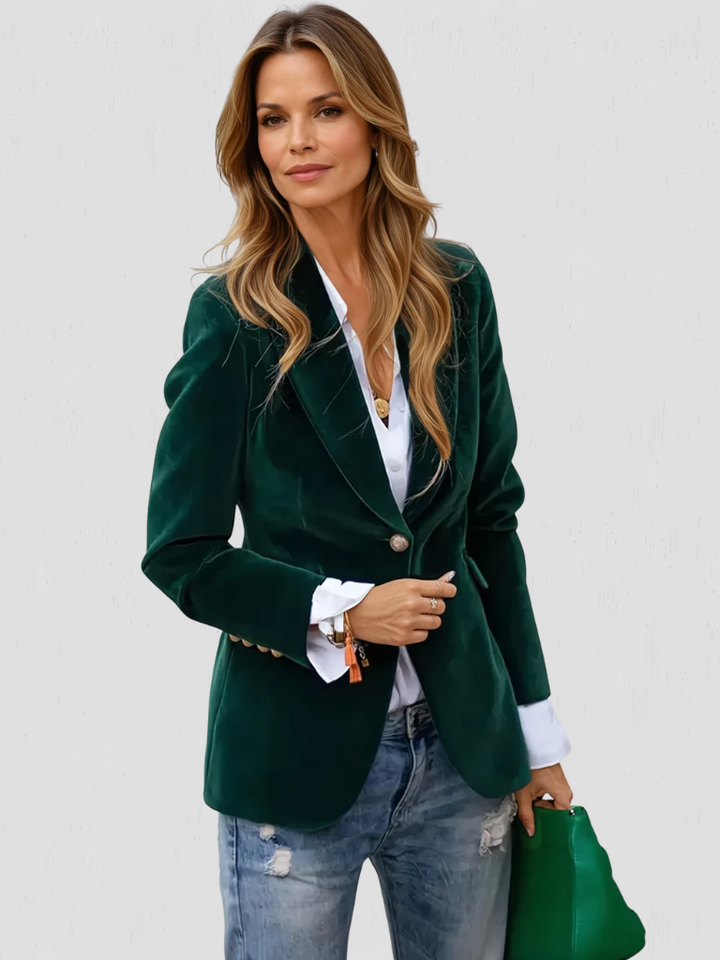 Luna Slim Fit Velvet Blazer, Lily & Sam, image 1