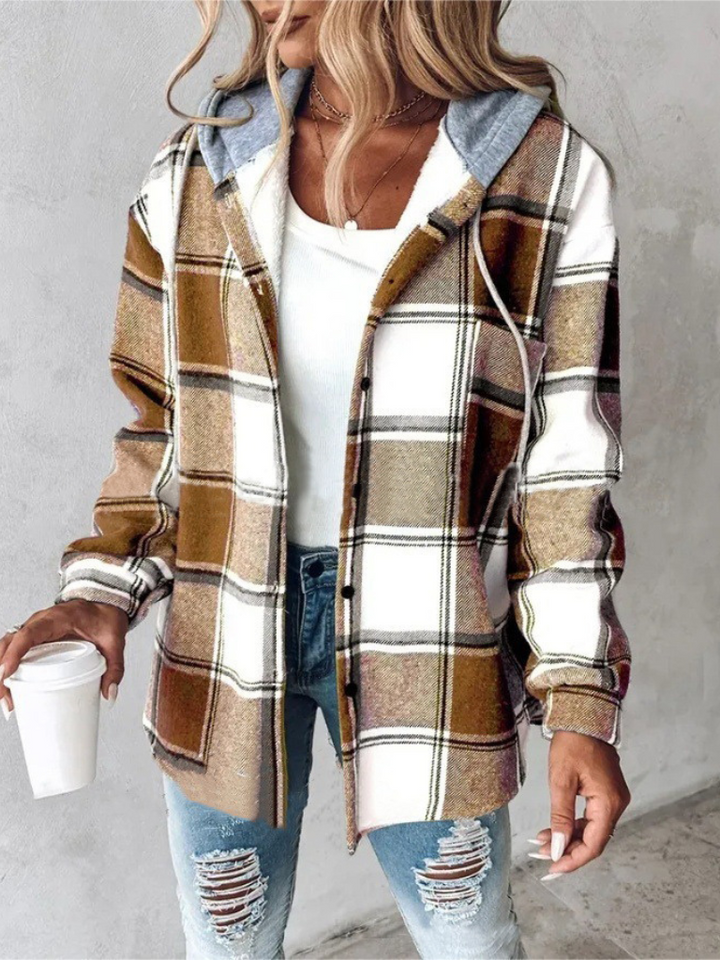Camden Plaid Hooded Shacket, Lily & Sam, image 5