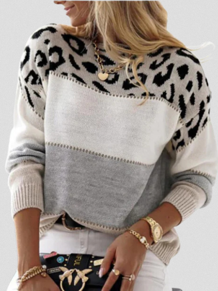 Leopard Accent Sweater, Lily & Sam, image 2