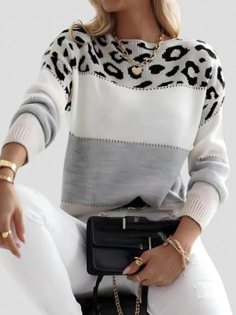Leopard Accent Sweater, Lily & Sam, image 4