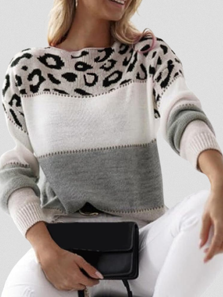 Leopard Accent Sweater, Lily & Sam, image 3
