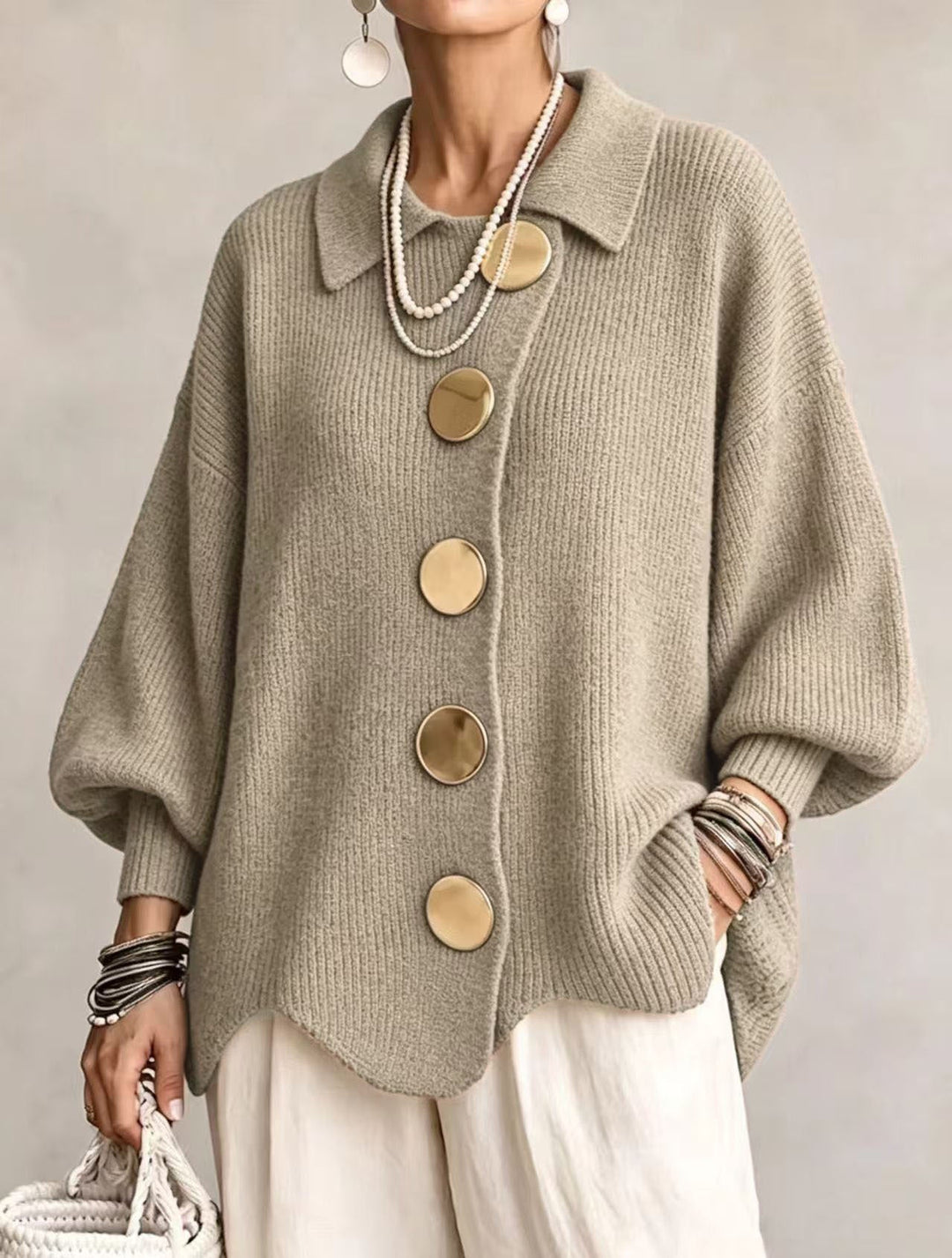 Heavyweight Oversized Cardigan, Lily & Sam, image 6
