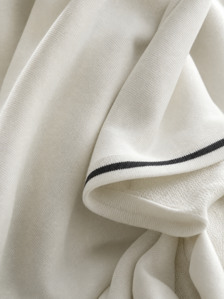 Women's Minimalist White trimmed Button down Collar Sweatshirt Maxi Dress, Lily & Sam, image 13