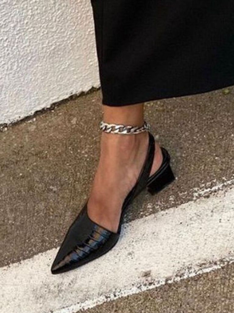 Mae Croc Effect Slingback Heels, Lily & Sam, image 3