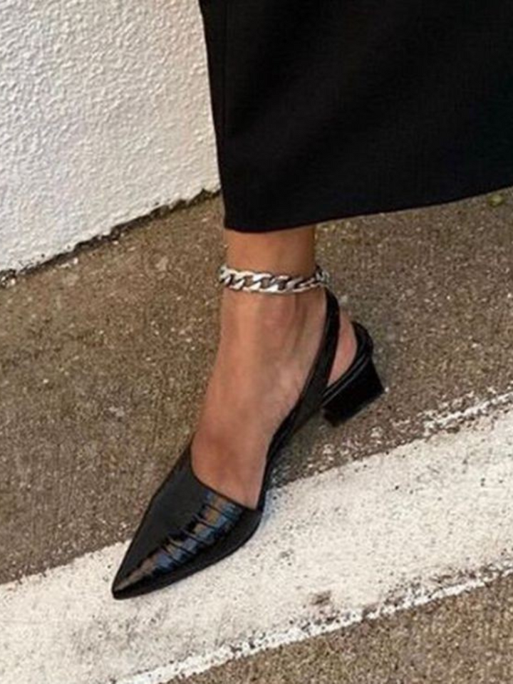Mae Croc Effect Slingback Heels, Lily & Sam, image 3