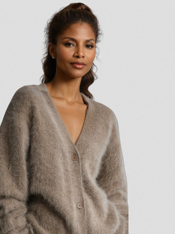 Celeste Luxe Fuzzy Cardigan, Lily & Sam, image 1