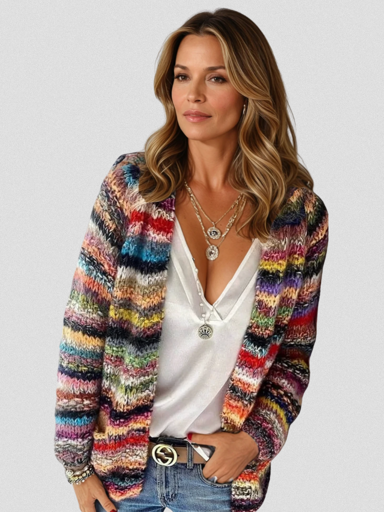 Isa Vibrant Layers Cardigan, Lily & Sam, image 1