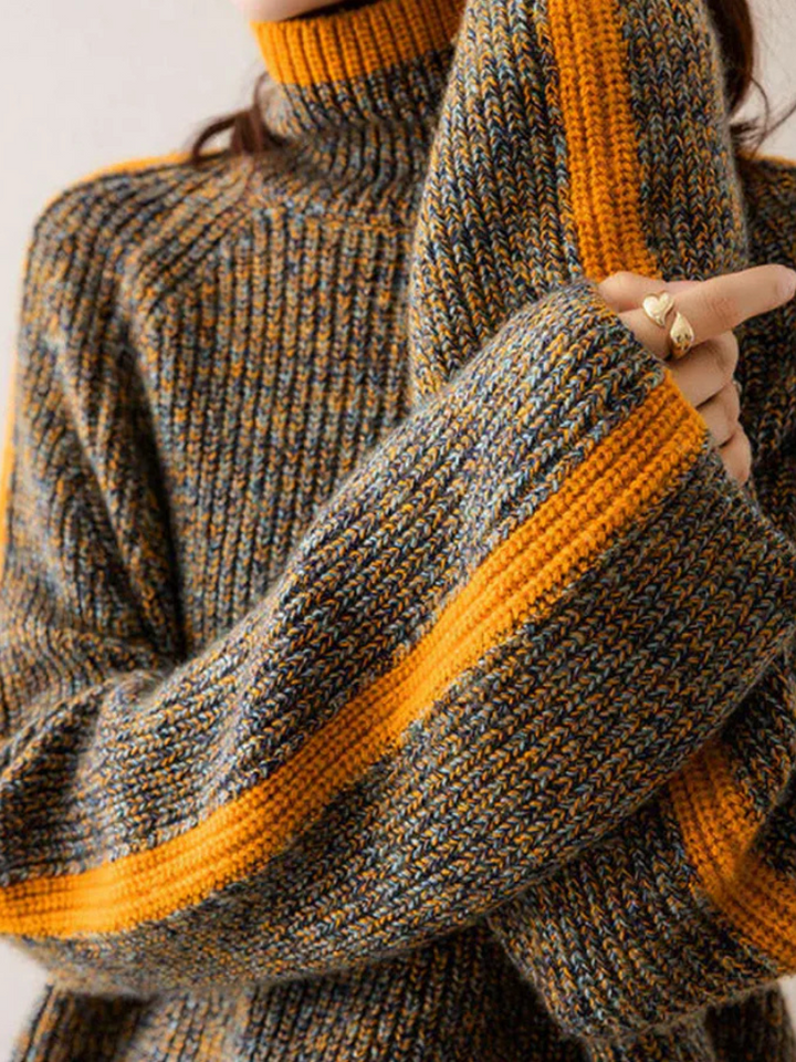 Fern Cozy Stripe Turtleneck Sweater, Lily & Sam, image 4