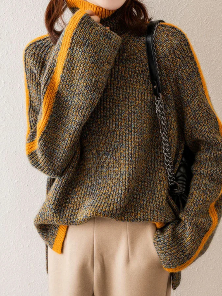 Fern Cozy Stripe Turtleneck Sweater, Lily & Sam, image 3