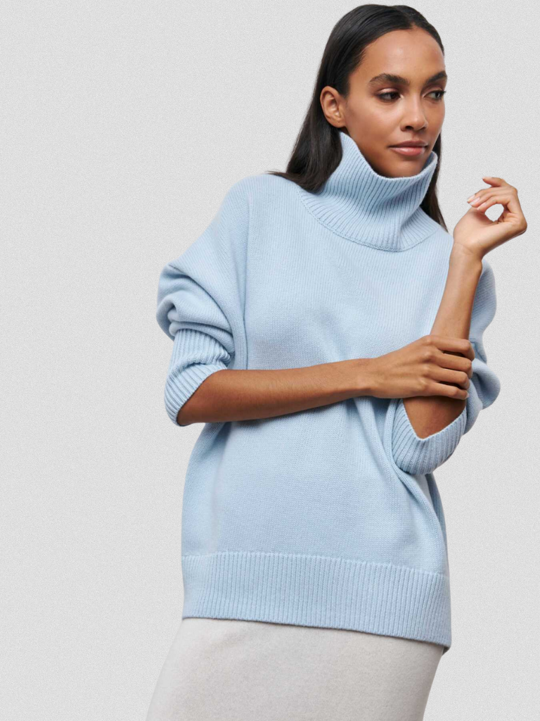 Elena High Collar Knit Sweater, Lily & Sam, image 2