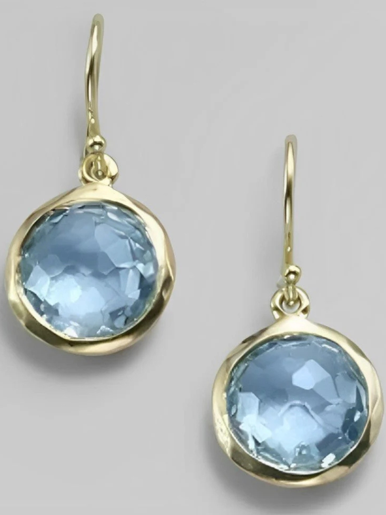 Daphney Blue Crystal Earrings, Lily & Sam, image 1