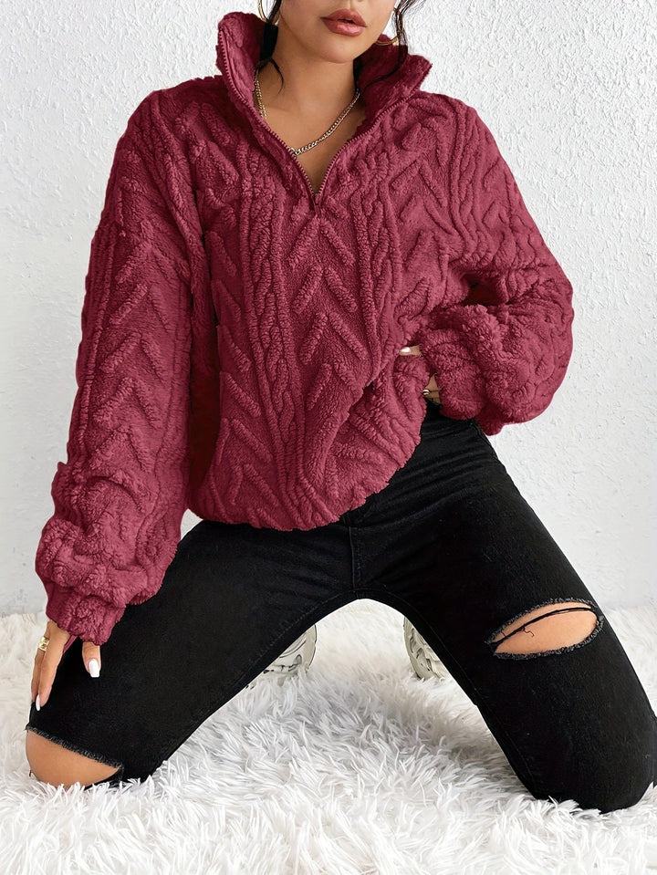 Fluffy Zip Sweater, Lily & Sam, image 10