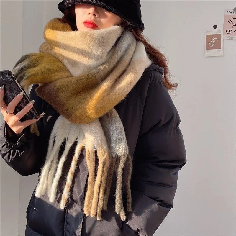 Large Winter Scarf with Fringes, Lily & Sam, image 5