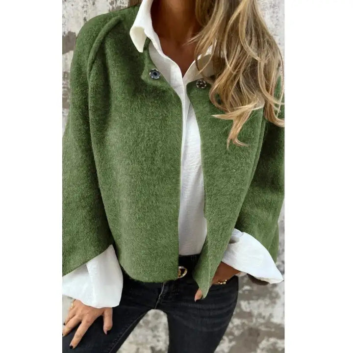 Long Sleeve Round Neck Wool Cardigan, Lily & Sam, image 8