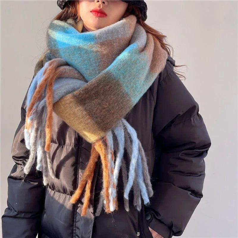 Large Winter Scarf with Fringes, Lily & Sam, image 6