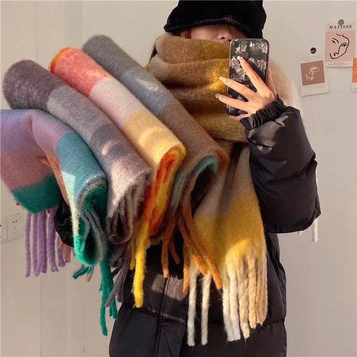 Large Winter Scarf with Fringes, Lily & Sam, image 3