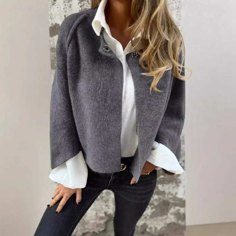 Long Sleeve Round Neck Wool Cardigan, Lily & Sam, image 6