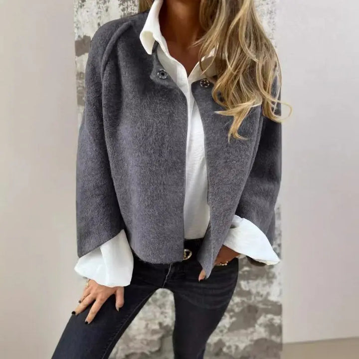 Long Sleeve Round Neck Wool Cardigan, Lily & Sam, image 6