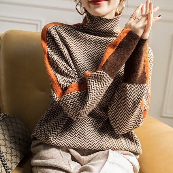 Herringbone Luxe Turtleneck, Lily & Sam, image 2