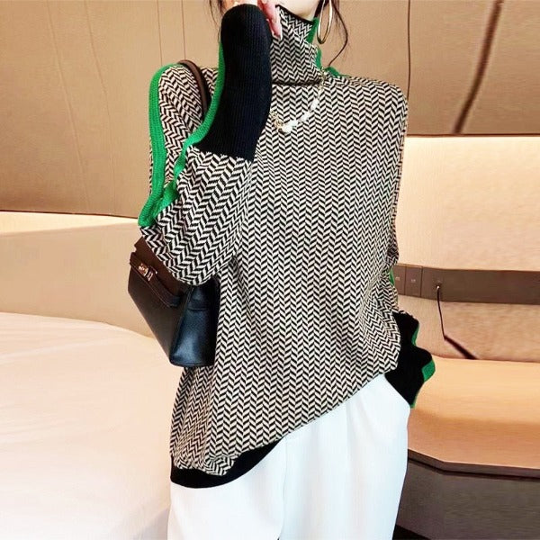 Herringbone Luxe Turtleneck, Lily & Sam, image 4
