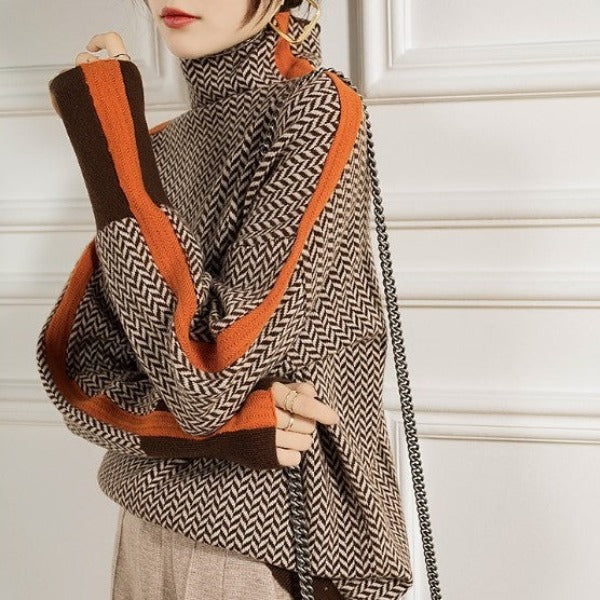 Herringbone Luxe Turtleneck, Lily & Sam, image 3