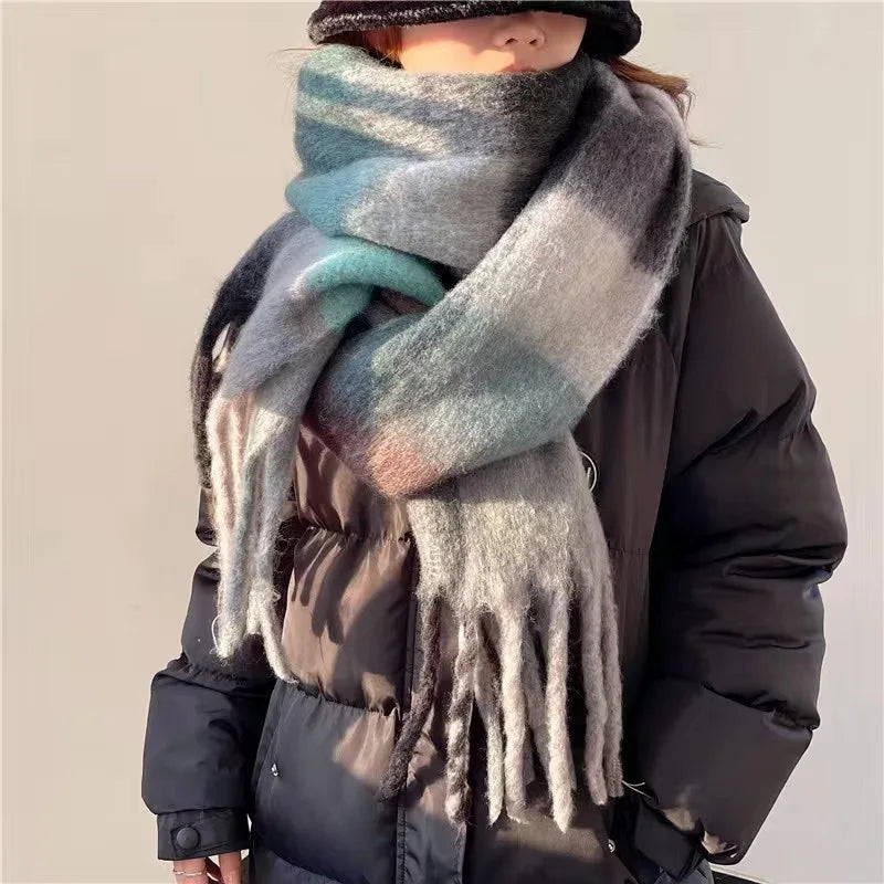 Large Winter Scarf with Fringes, Lily & Sam, image 8