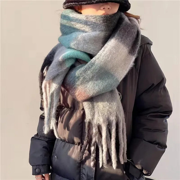Large Winter Scarf with Fringes, Lily & Sam, image 8
