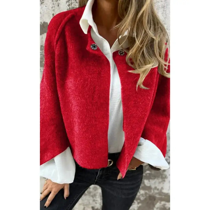 Long Sleeve Round Neck Wool Cardigan, Lily & Sam, image 5