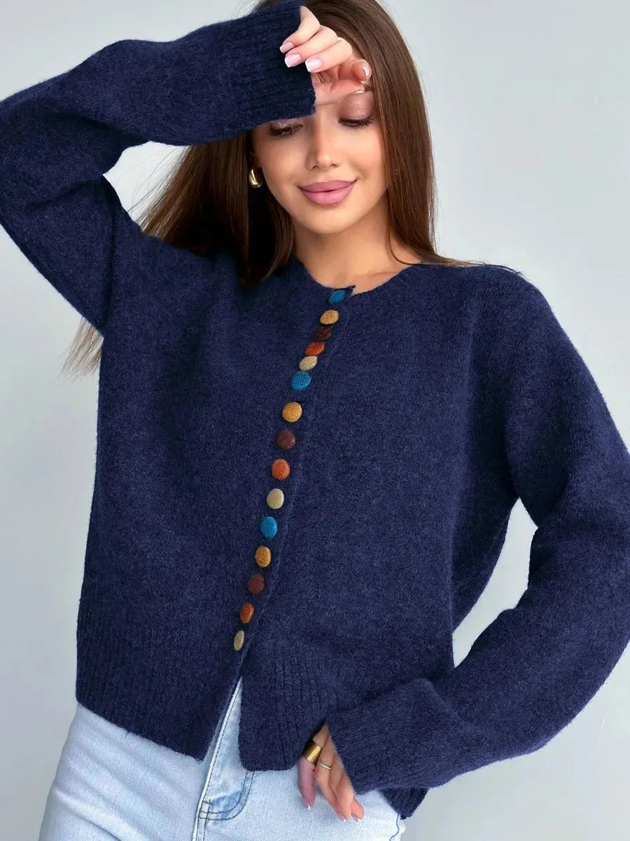 Rainbow Button Cardigan, Lily & Sam, image 3