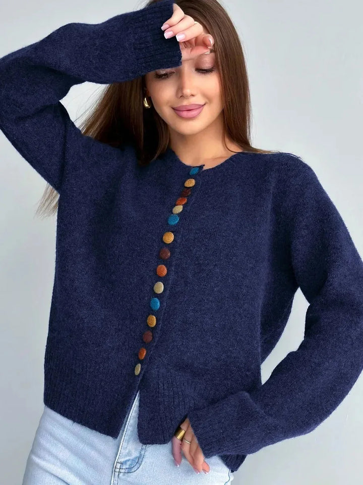 Rainbow Button Cardigan, Lily & Sam, image 3