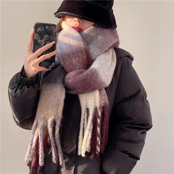 Large Winter Scarf with Fringes, Lily & Sam, image 10