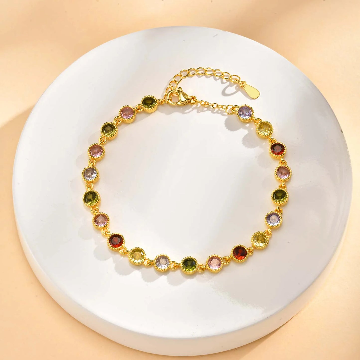 Shining Rainbow Charm Bracelet