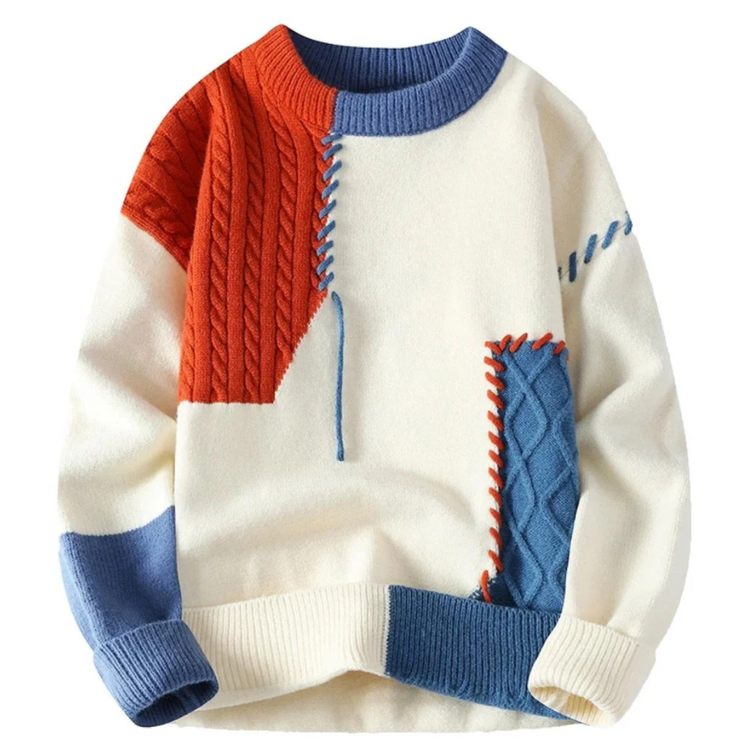 Aspen Patchwork Sweater, Lily & Sam, image 1