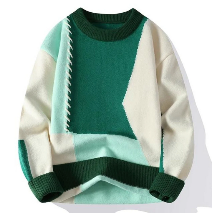 Aspen Patchwork Sweater, Lily & Sam, image 2