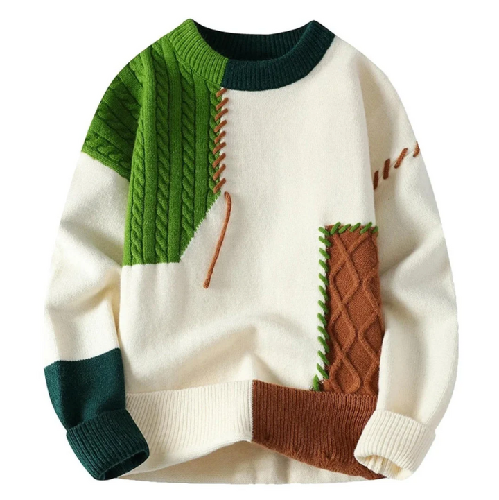 Aspen Patchwork Sweater, Lily & Sam, image 3