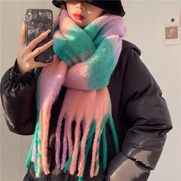 Large Winter Scarf with Fringes, Lily & Sam, image 9
