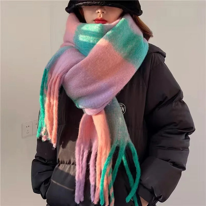 Large Winter Scarf with Fringes, Lily & Sam, image 4
