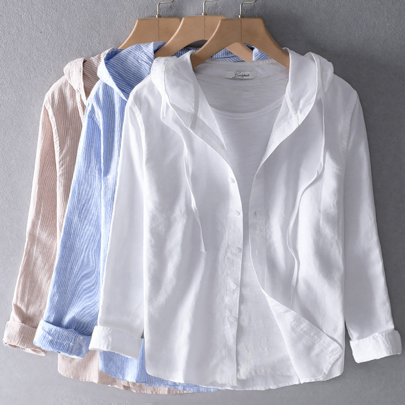 Breezy Cotton Linen Hoodie, Lily & Sam, image 2