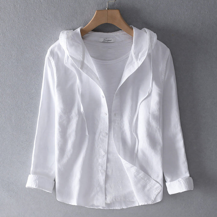 Breezy Cotton Linen Hoodie, Lily & Sam, image 5