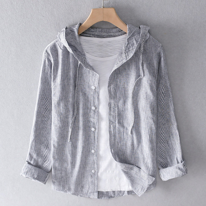 Breezy Cotton Linen Hoodie, Lily & Sam, image 4