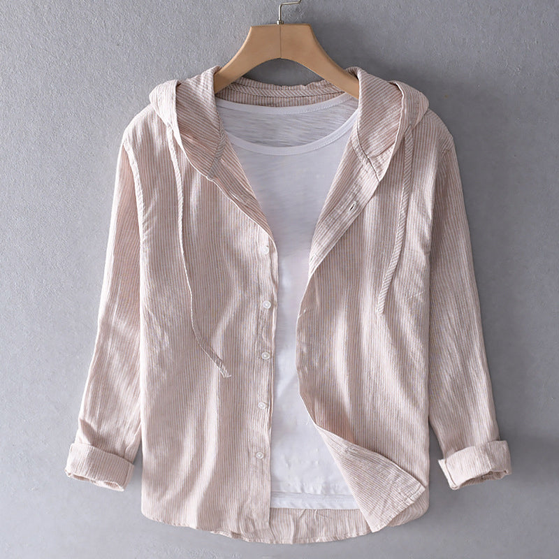 Breezy Cotton Linen Hoodie, Lily & Sam, image 3